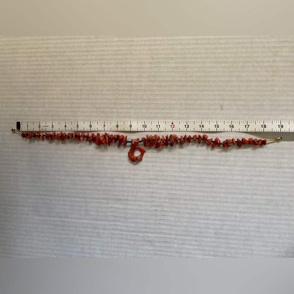 Rare Old Pawn Red Orange Coral with Heishi Necklace - Picture 5 of 9